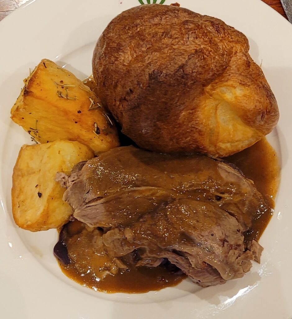 Slow Roasted Rib of Welsh Beef with Yorkshire Pudding and a Pan Gravy